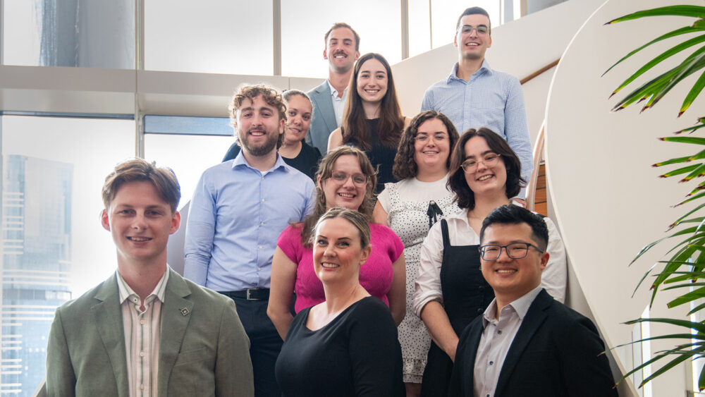 Photo of Queensland Treasury graduates.